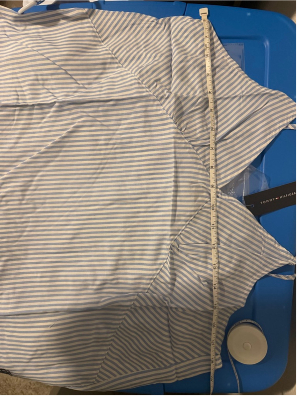 Women's Tommy Hilfiger Cami & Shorts Set XL Blue Striped Pajama Sleepwear - Picture 7 of 7